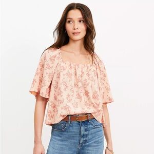 NWT Loft Pink Floral Blouse
